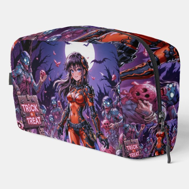 Trick oder Treat Halloween Zombies geben das Gehir Waschbeutel (Rechte Ecke)