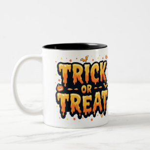 Trick oder Treat Halloween Zweifarbige Tasse