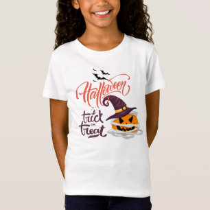 Trick oder Treat Happy Halloween Kostüm für Mädche T-Shirt