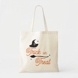Trick oder Treat, Hexenhut, Broom, Halloween Tragetasche