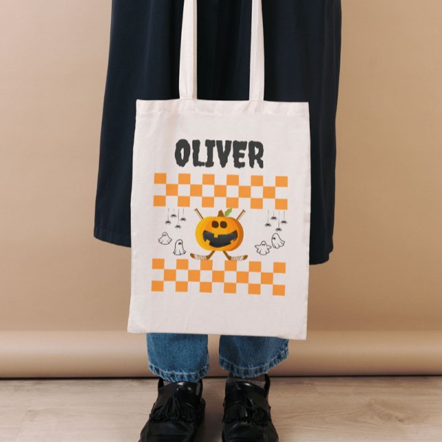 Trick oder Treat Hockey Modern Custom Halloween Tragetasche (Von Creator hochgeladen)