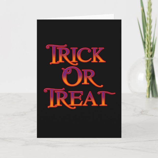 Trick oder Treat Karte (Vorderseite)