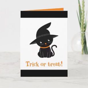 Trick oder Treat Kitty Faltkarte Karte