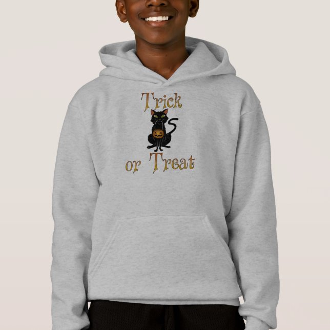 Trick oder Treat Kitty Hoodie (Vorderseite)