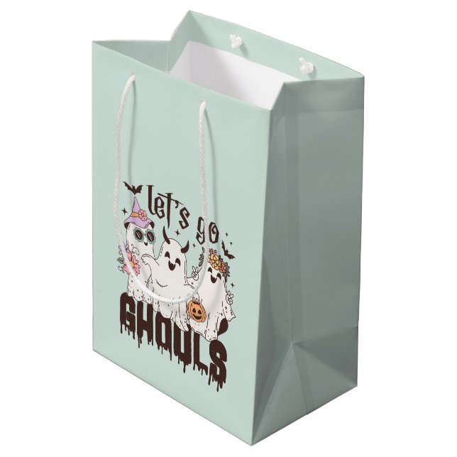 Trick oder Treat "Lass go Ghouls" oder Mittlere Geschenktüte (Rückseite Schrägansicht)