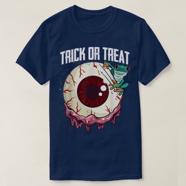Trick oder Treat Lazy Halloween Kostüm Beängstigen T-Shirt (Design vorne)