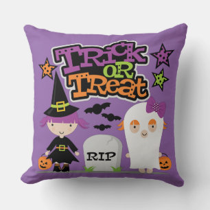 Trick oder Treat Little Hexe und Geist Kissen