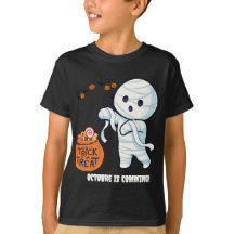 Trick oder Treat Mummy Halloween Fun Kids Shirt