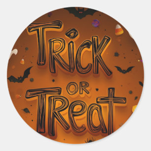 Trick oder Treat New Halloween Runder Aufkleber