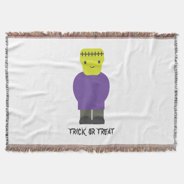 Trick oder Treat - Niedlich Frankenstein Decke (Vorderseite)