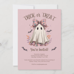 Trick oder Treat Niedlich Ghost Girl Halloween-Par Einladung