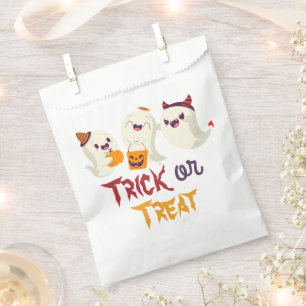 Trick oder Treat Niedliche Geister Halloween Gebur Geschenktütchen