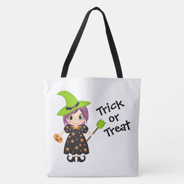 Trick oder Treat Niedliche Hexe (Vorderseite)