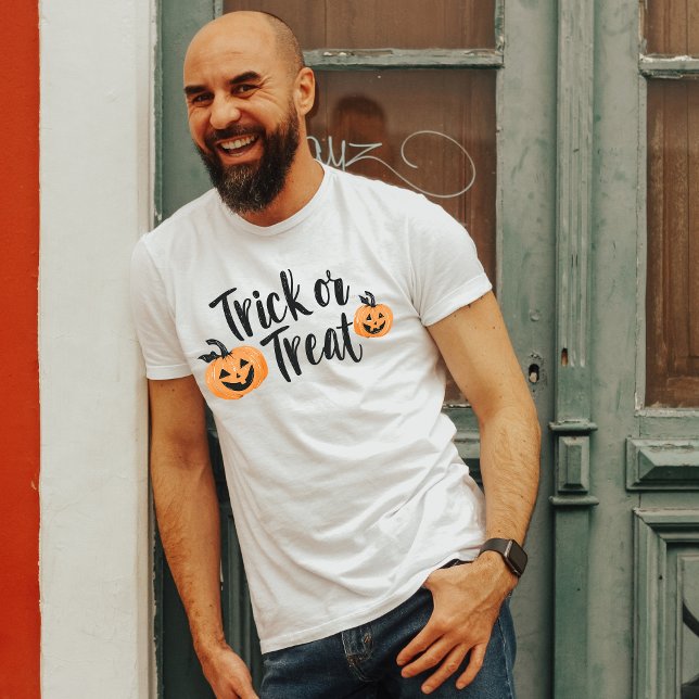 Trick oder Treat Niedliche Pumpkins Halloween T-Shirt (Von Creator hochgeladen)