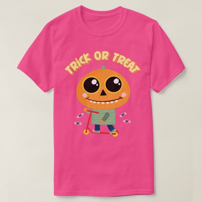 Trick oder Treat Niedlichen Pumpkin Boy Halloween  T-Shirt (Design vorne)