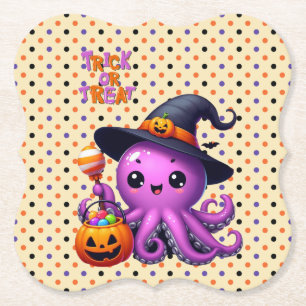 Trick oder Treat Octopus Halloween Untersetzer