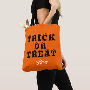 Trick oder Treat Orange Moderne SkriptHalloween