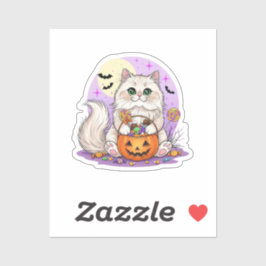 Trick oder Treat Persian - Fluffy Persian Cat Aufkleber