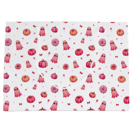 Trick oder Treat Pink Halloween Pumpkins Große Geschenktüte