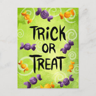 Trick oder Treat Postkarte