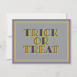 Trick oder Treat Postkarte
