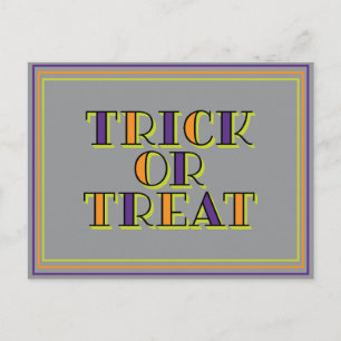 Trick oder Treat Postkarte