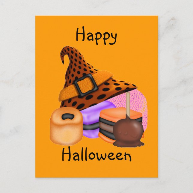 Trick oder Treat Postkarte (Vorderseite)