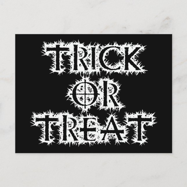 Trick oder Treat Postkarte (Vorderseite)
