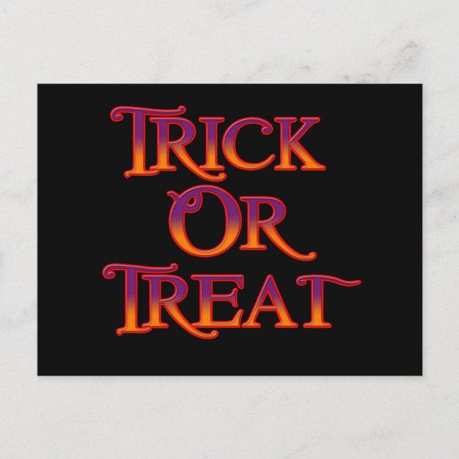 Trick oder Treat Postkarte (Vorderseite)
