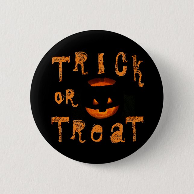 Trick oder Treat Pumpkin Button (Vorderseite)