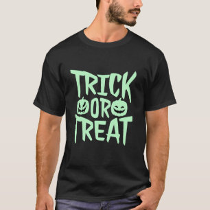 Trick oder Treat Pumpkin Gesichter Halloween Graph T-Shirt
