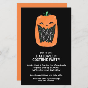 Trick oder Treat Pumpkin Halloween Haushalt Einlad