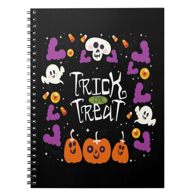 Trick oder Treat Pumpkin Halloween-Tagesgeschenke Notizblock (Vorderseite)