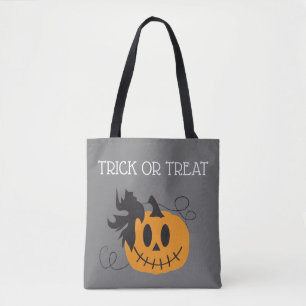Trick oder Treat Pumpkin Kürbislaterne Bat Black