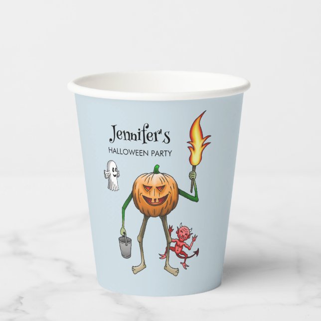 Trick oder Treat Pumpkin Pappbecher (Vorderseite)