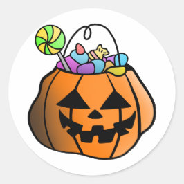 Trick oder Treat Pumpkin Runder Aufkleber