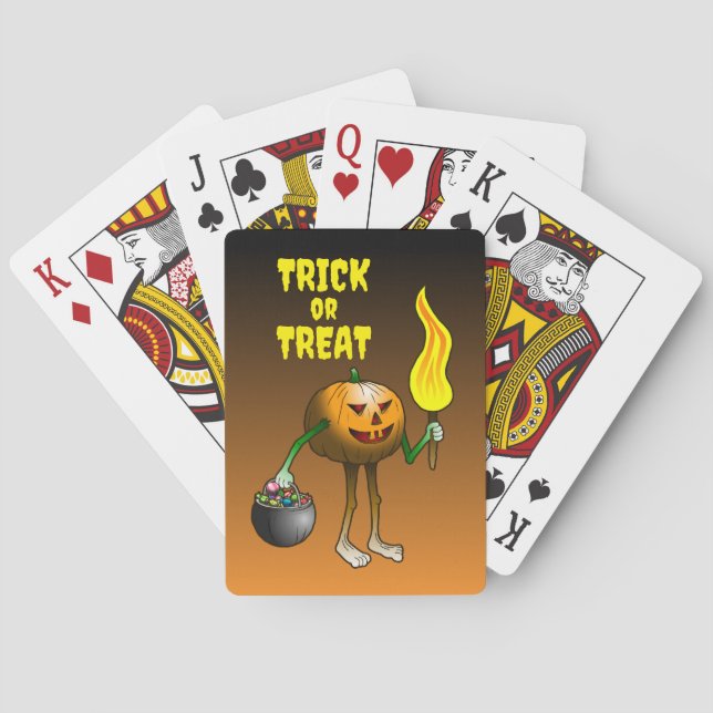 Trick oder Treat Pumpkin Spielkarten (Rückseite)