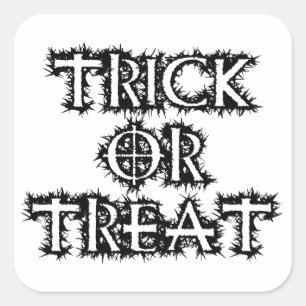 Trick oder Treat Quadratischer Aufkleber