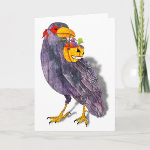 Trick oder Treat Raven Karte