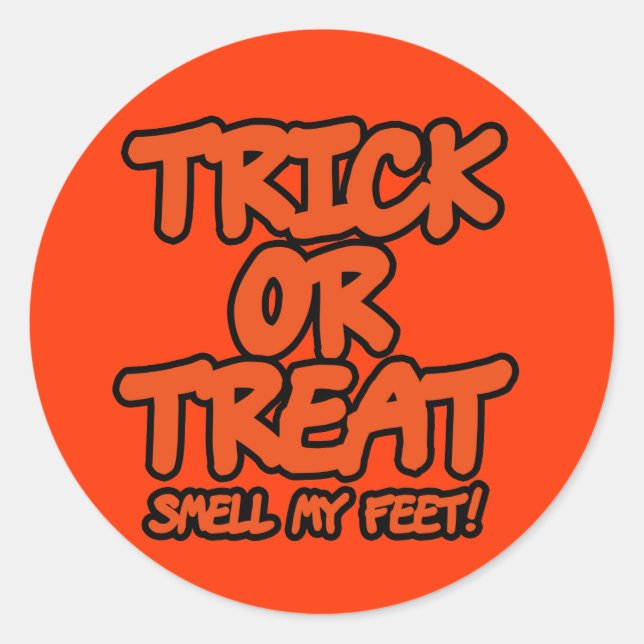 Trick oder Treat Runder Aufkleber (Vorderseite)