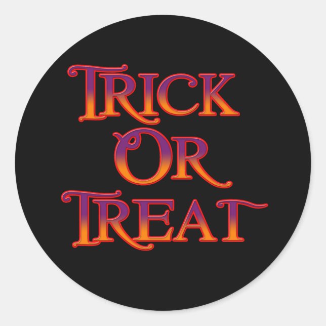 Trick oder Treat Runder Aufkleber (Vorderseite)