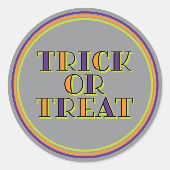 Trick oder Treat Runder Aufkleber (Vorderseite)