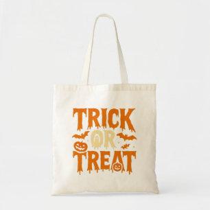 Trick oder Treat - Schriftart mit Ghost treiben Tragetasche