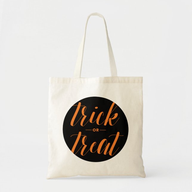 Trick oder Treat Script Halloween Tote Bag Tragetasche (Vorne)