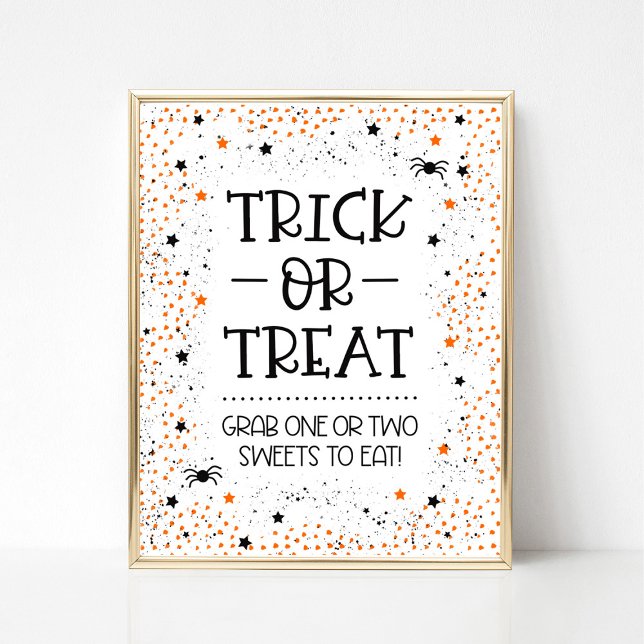 Trick oder Treat Sign für Halloween Poster (Von Creator hochgeladen)