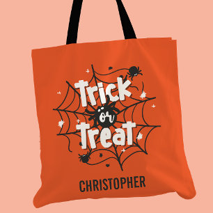 Trick oder Treat Spider Web Personalisiertes Hallo