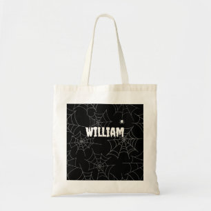 Trick oder Treat Spiderweb Black Halloween Tote Ba Tragetasche