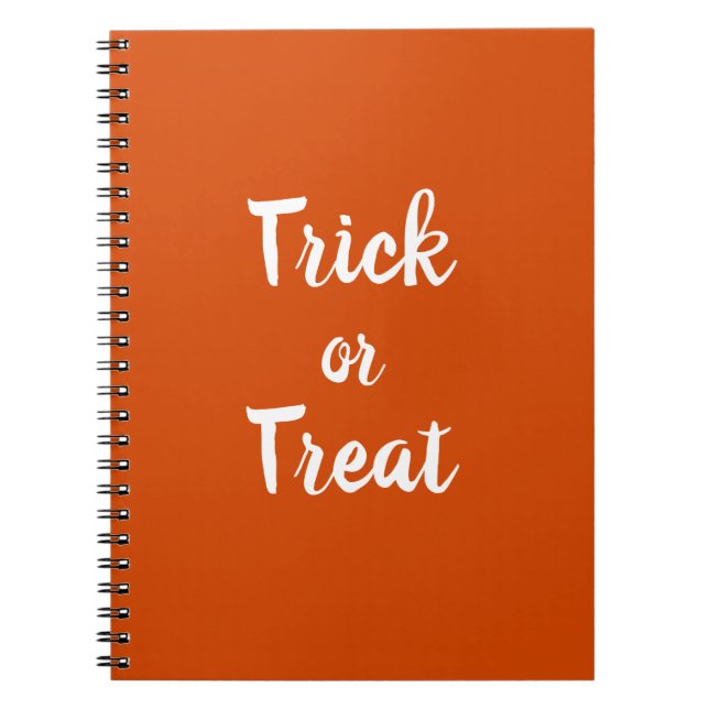 Trick oder Treat Spiral Foto Notebook Notizblock (Vorderseite)