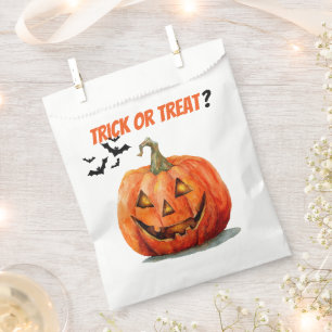 Trick oder Treat? Spooky Pumpkin Candy Favor Bags Geschenktütchen