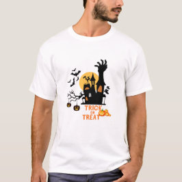 Trick oder Treat Spuk House & Zombie Halloween T-Shirt